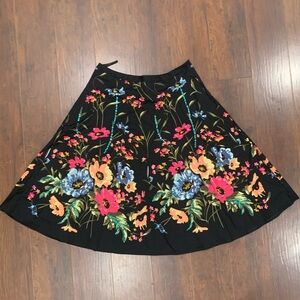 Willi Smith Floral skirt w/ sequin detail